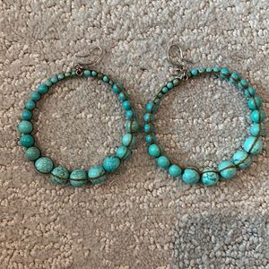 CHAN LUU turquoise hoops
